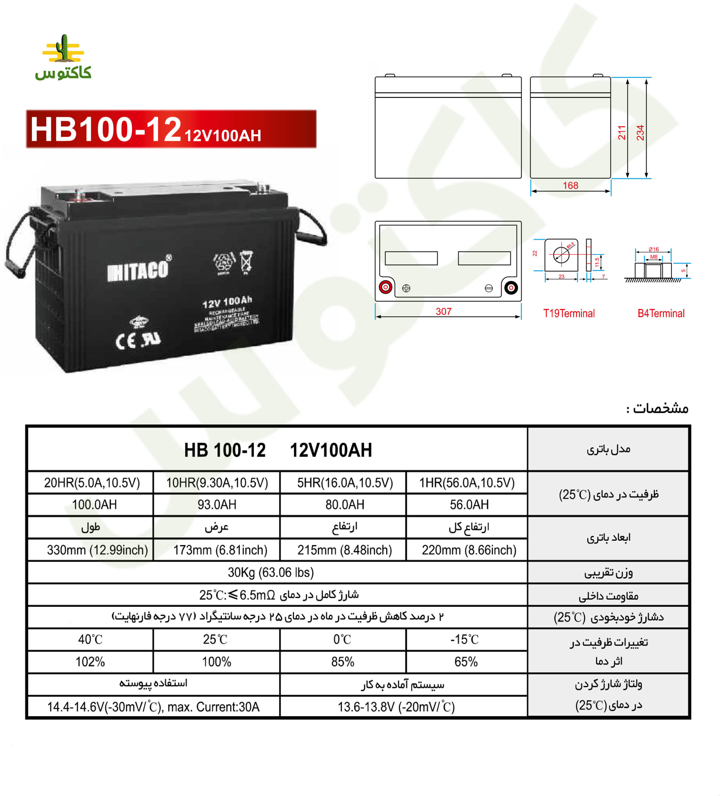 مشخصات فنی هیتاکو 100