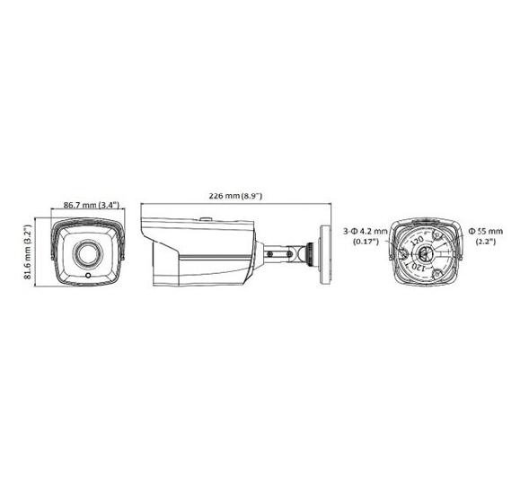 دوربین مداربسته هایک ویژن آنالوگ بولت مدل Turbo HD 2CE16H0T IT5F